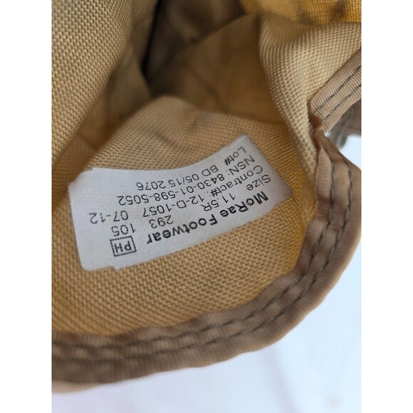 USGI Army Desert Combat Boots Vibram Soles Mens 11.5 R Coyote Khaki Brown FS! - Picture 5 of 6